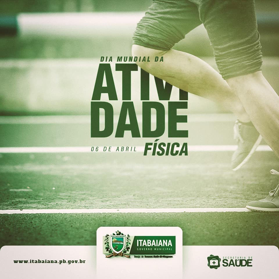 Neste dia 6 de abril, celebra-se o Dia Mundial da Atividade Física. A OMS alerta o risco que o sedentarismo traz para a nossa saúde. Praticar atividades físicas apresenta inúmeras vantagens e é tão simples que você faz brincando. 🚴🏼♂🏋🏻♀🤾🏽♂🏻♀ #SaúdeÉEssencial#DesejoDeRenascer#RazãoDeProsperar