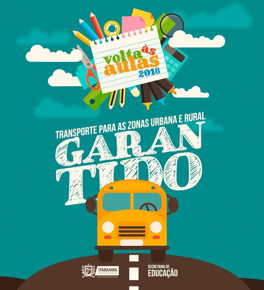 Com as atividades do dia a dia, nem sempre é possível assumir o compromisso de levar as crianças diariamente a escola, e o transporte escolar, muitas vezes acaba sendo uma preocupação para pais. Pensando nessas situações, a Secretaria Municipal de Educação GARANTI o TRASPORTE ESCOLAR GRATUITO PARA ZONA URBANA E RURAL, compromisso firmado com a população desde 2017, que se repete este ano.#CriançaNaEscolaAGORA#DesejoDeRenascer#RazaoDeProsperar
